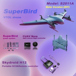 Small VTOL Drone Superbird Foldable UAV fuselage