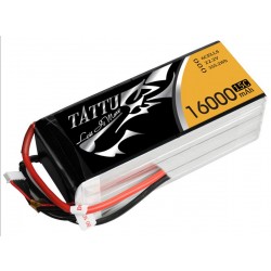 Tattu 16000mAh 15C 22.2V 6S1P Lipo Battery Pack With XT90 Plug
